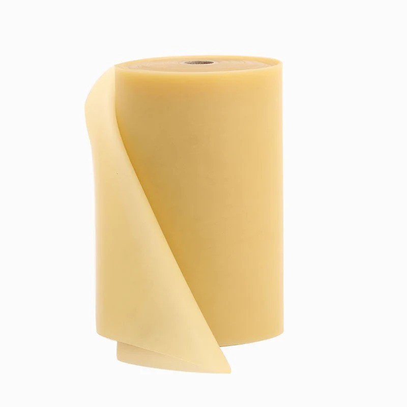 Weißes Flachgummiband als Rolle, 1 mm