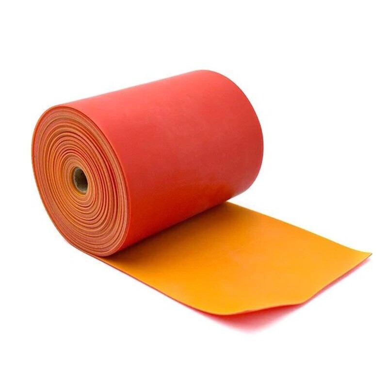 Oranges Flachgummiband als Rolle, 1 mm Vorschaubild 2