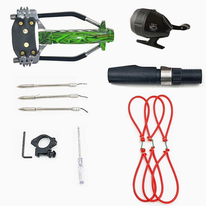 Grünes Steinschleuder-Set mit Angelrolle Vorschaubild 2