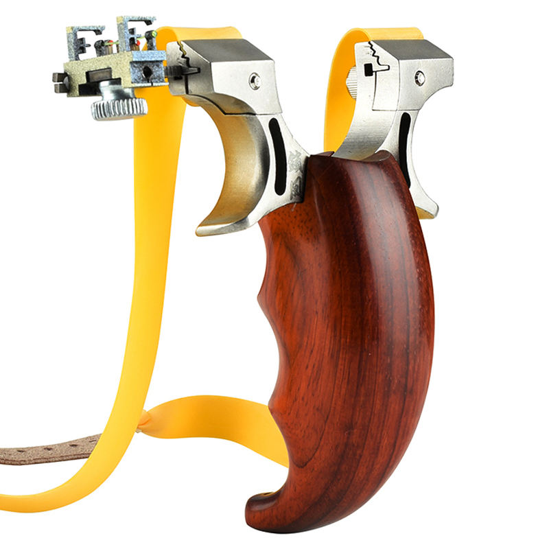Steinschleuder aus Edelstahl 304 mit Holzgriff