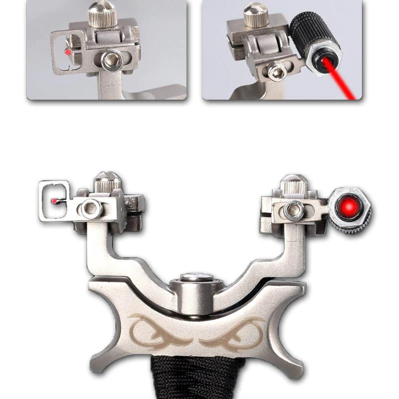 Stahl-Steinschleuder mit drehbarer Gabel und Laser Vorschaubild 4