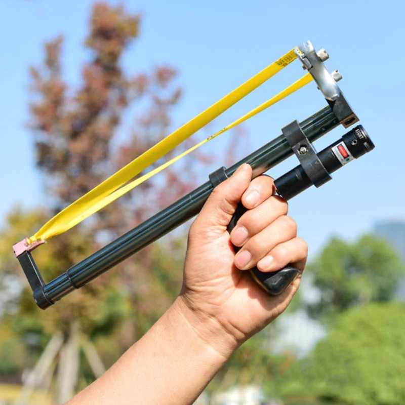 Teleskop-Steinschleuder mit rotem Laser Vorschaubild 5