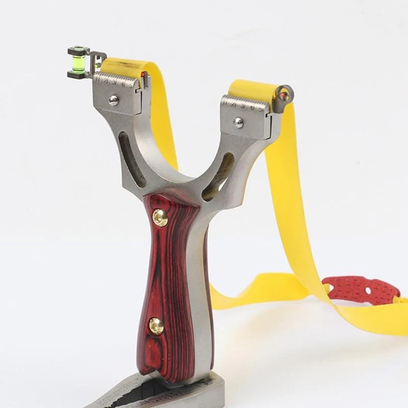 Inox-304 Pro Steinschleuder aus Edelstahl und Holz Vorschaubild 3